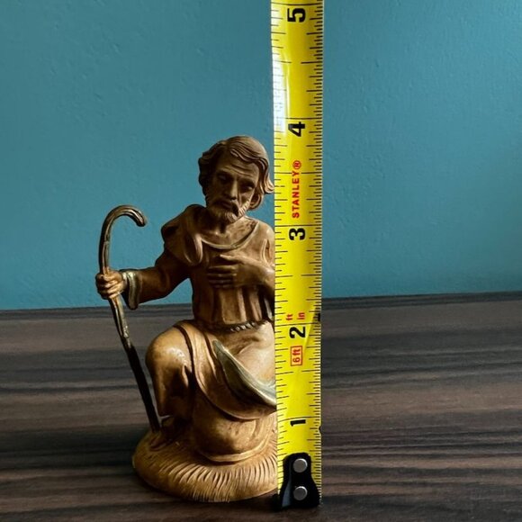 Vintage Early Fontanini Joseph Depose Italy 120/3 Gold Beige Resin 4" H - Picture 6 of 7